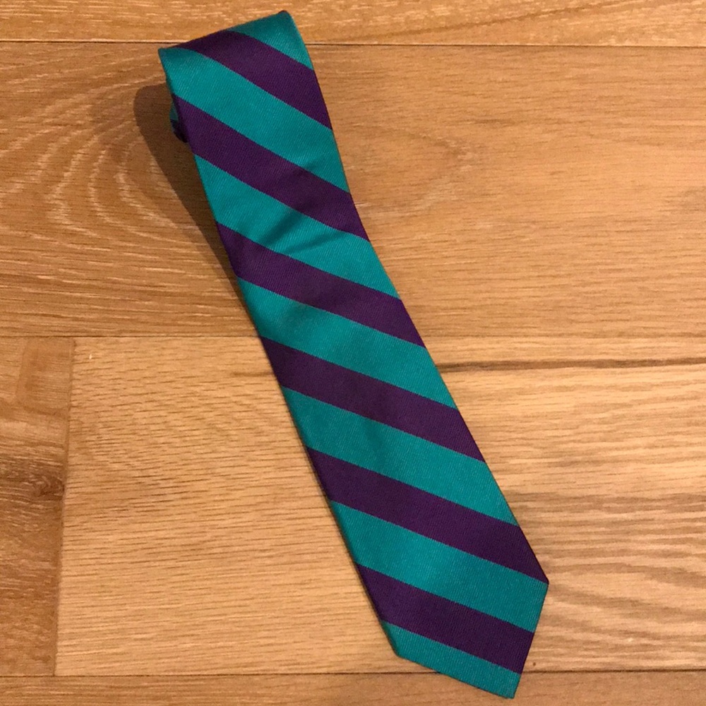 Brooks Brothers Purple and Teal Silk Tie